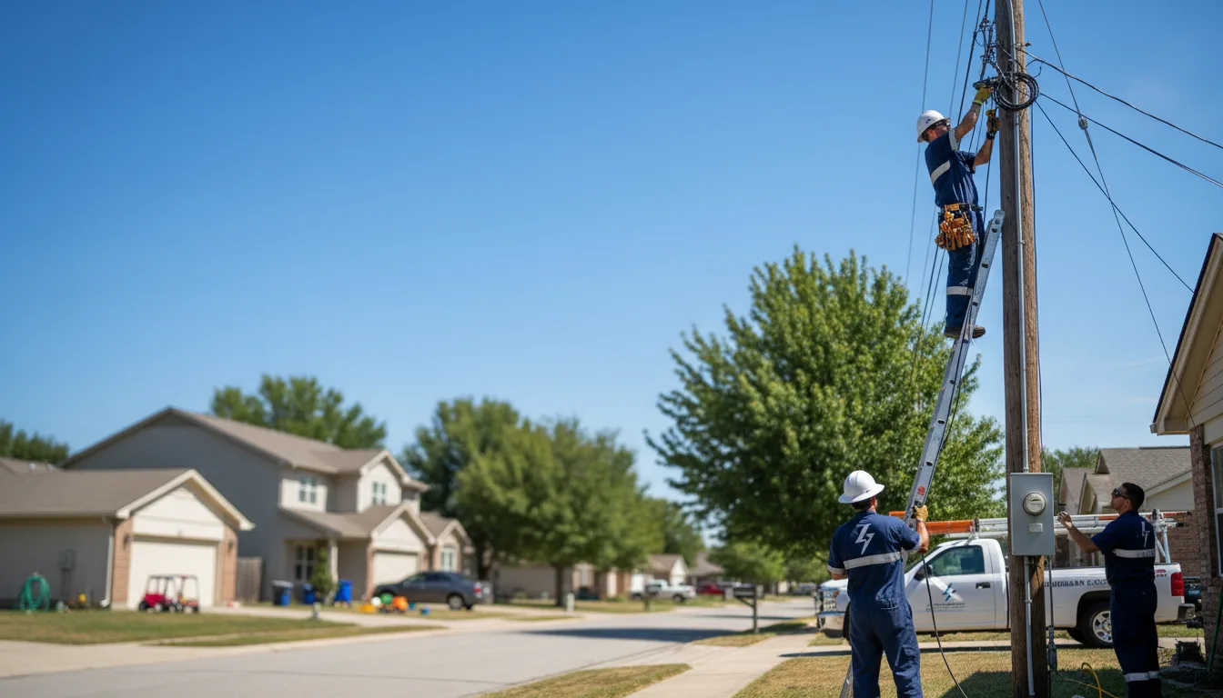 Residential electrician providing installation services in Kennard, TX